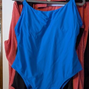 Time and Tru Vibrant Blue Women's One Piece Swimsuit